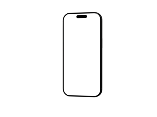 Clean vector illustration of a smartphone outline, perfect for app icons, website design, and presentations.