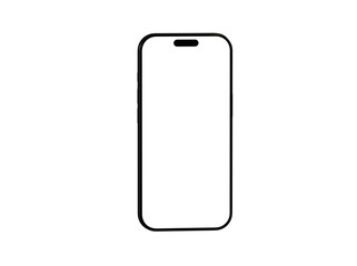 Clean outline illustration of a modern smartphone. Perfect for app presentations or mobile device concepts.