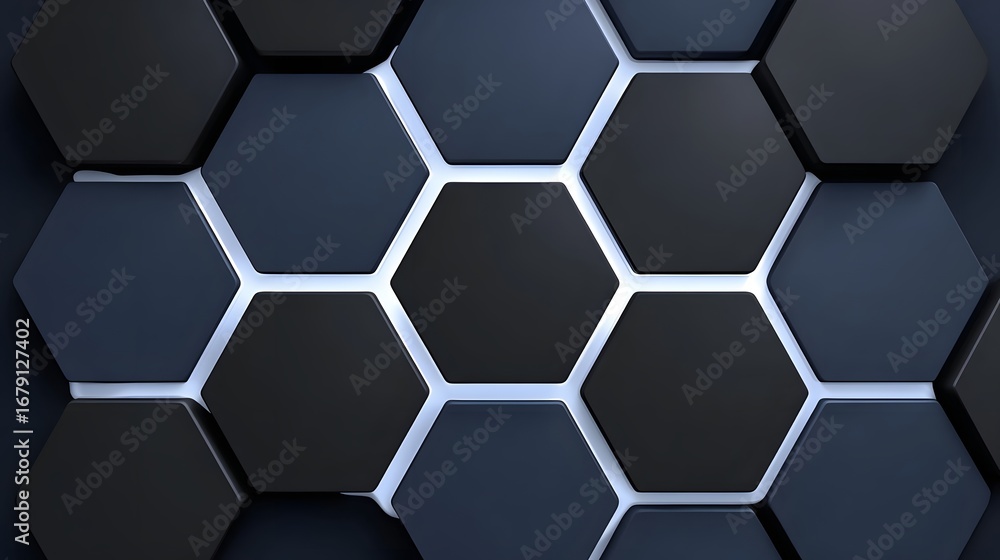 Aufkleber intricate geometric hexagon pattern forming a minimalist abstract background with a sophisticated, f