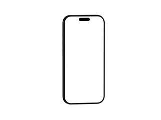 Clean outline of a smartphone. Perfect for app presentations, website mockups, and mobile device graphics.