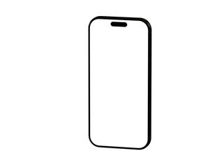 High-quality image of a modern smartphone mockup with a blank screen, perfect for app presentations or website design.