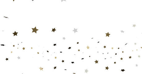 Scattered Stars on White Background