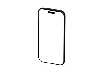 Modern smartphone mockup with blank screen. Perfect for app presentations and website designs.