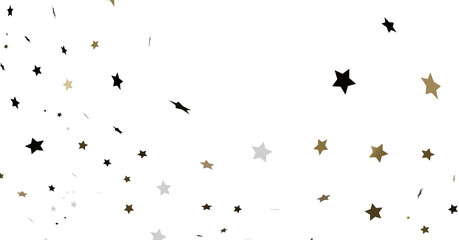 Obraz premium Scattered Stars on White Background