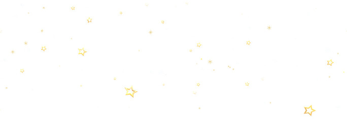 Sparkling gold stars scattered on a white background. Perfect for celebration, festive designs.
