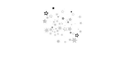 White background with gray and black stars. Perfect for celebrations, backgrounds, or presentations.
