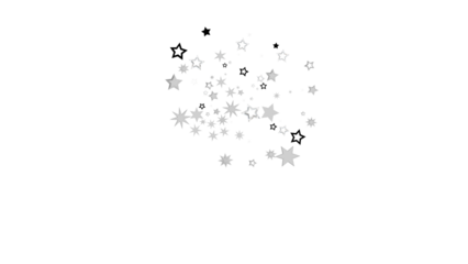 White background with gray and black stars. Perfect for celebrations, backgrounds, or presentations.