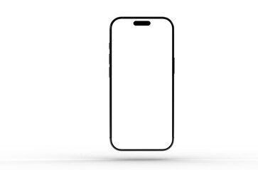 High-quality image of a modern smartphone with a blank screen, perfect for app presentations or website mockups.