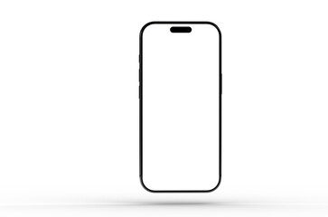 High-quality image of a modern smartphone with a blank screen, perfect for app presentations or website designs.