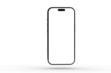 High-quality image of a modern smartphone with a blank screen, perfect for app presentations or website mockups.