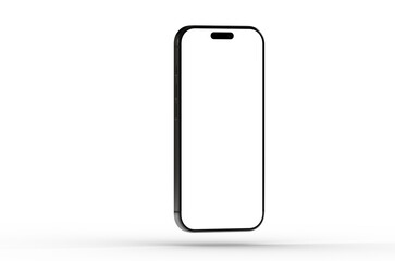 High-quality image of a modern smartphone with a blank screen, perfect for app presentations or website mockups.