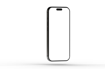 High-quality image of a modern smartphone with a blank screen, perfect for app presentations or website mockups.