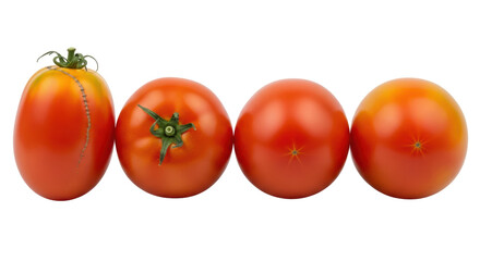 Isolated Four Tomatoes