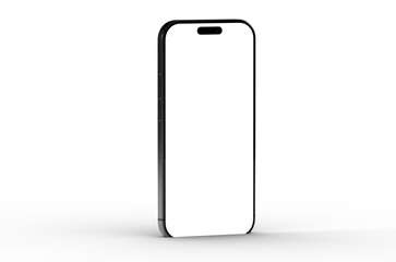 High-quality image of a modern smartphone with a blank screen, perfect for app presentations or website designs. Download now!