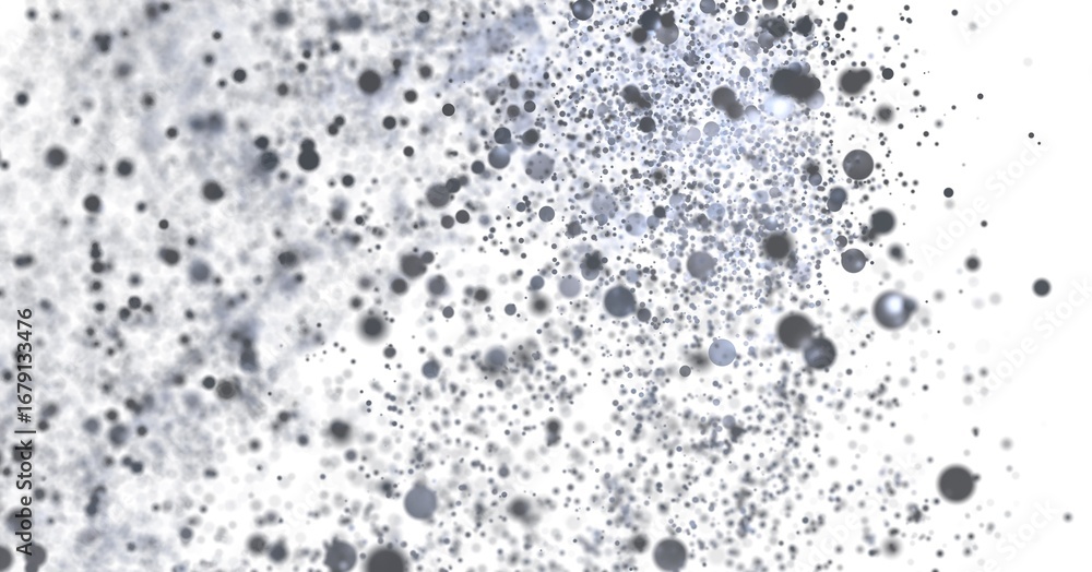 Aufkleber high-resolution stock photo of abstract gray particles floating on white background. ideal for desig