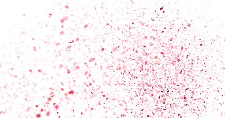 Abstract background with pink confetti and percentage symbols. Perfect for sales, discounts, promotions.
