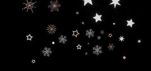 Beautiful winter background with stars and snowflakes. Perfect for holiday cards, websites, and more!