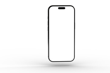 High-quality image of a modern smartphone with a blank screen, perfect for app presentations or website mockups.