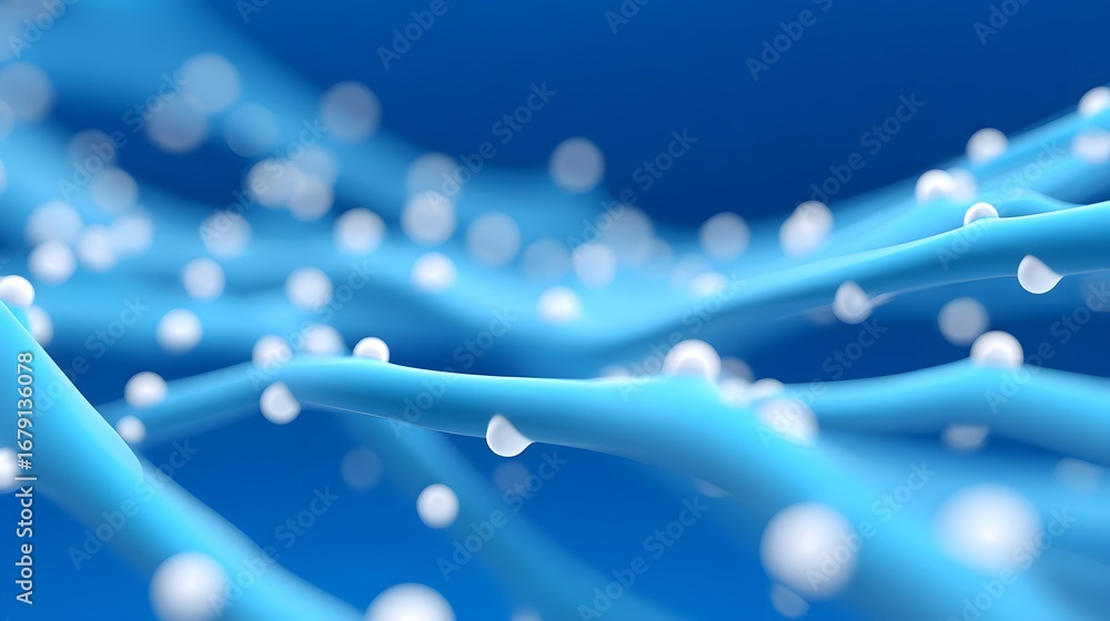 Poster captivating abstract image showcasing the intricate details and movements of water bubbles and dropl
