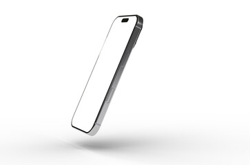 Obraz premium High-quality image of a modern smartphone mockup with a blank screen, perfect for app presentations or website designs.