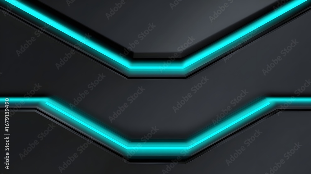 Aufkleber minimalist abstract background featuring interlocking triangular shapes in a sleek, futuristic turqu