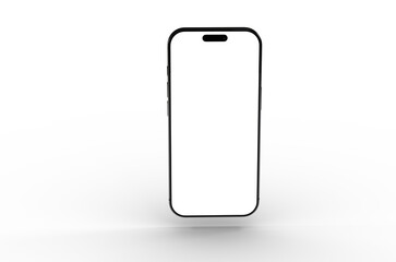 High-quality mockup of a modern smartphone with a blank screen, ideal for app presentations and...