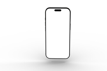 Clean image of a modern smartphone with a blank screen, perfect for app presentations or website mockups.