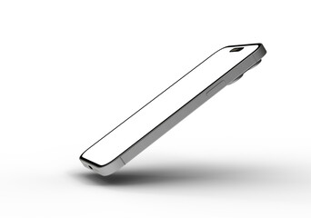 High-quality photo of a modern smartphone with a blank screen, perfect for app presentations or tech mockups.