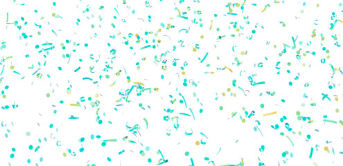 Obraz premium Festive confetti background with teal, green, and gold. Perfect for celebrations, parties, and more.
