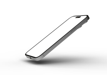 High-quality image of a modern smartphone with a blank screen, perfect for app presentations or website mockups.