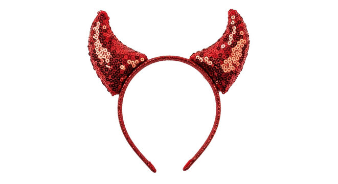 Isolated Devil Horns Headband