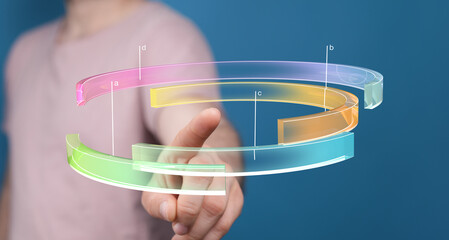 Modern data visualization, interactive chart, business analytics, technology, progress, growth, colorful, futuristic.