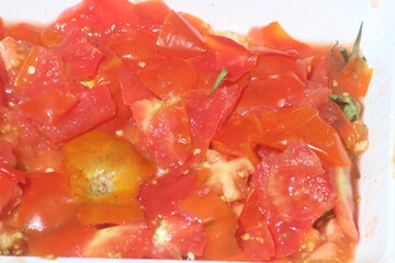 Tomato Peels Close Up