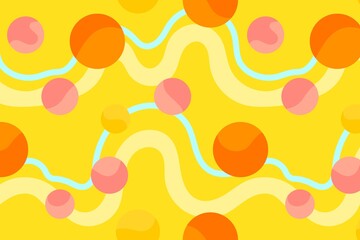 Geometric wave pattern background, yellow abstract design