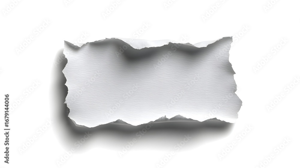 Poster detailed torn paper texture with rough, abstract edges providing a clean, minimalist background with