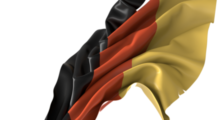 The German flag waves proudly in the wind