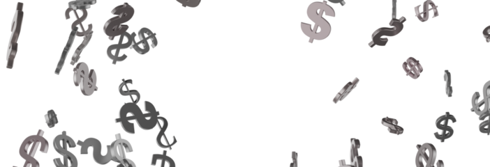 Animated orange dollar background. Money flies from top to bottom.