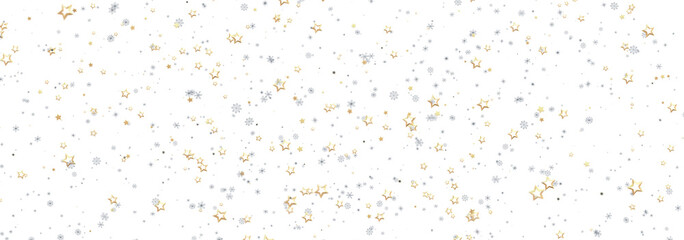 Elegant background with gold and silver stars. Perfect for holidays, celebrations, and more.