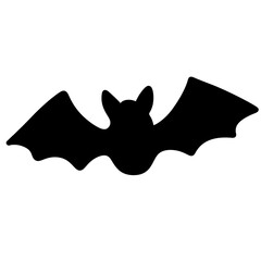 Black Flying Bat Halloween Clipart PNG Transparent Silhouette Spooky Cute Cartoon Illustration