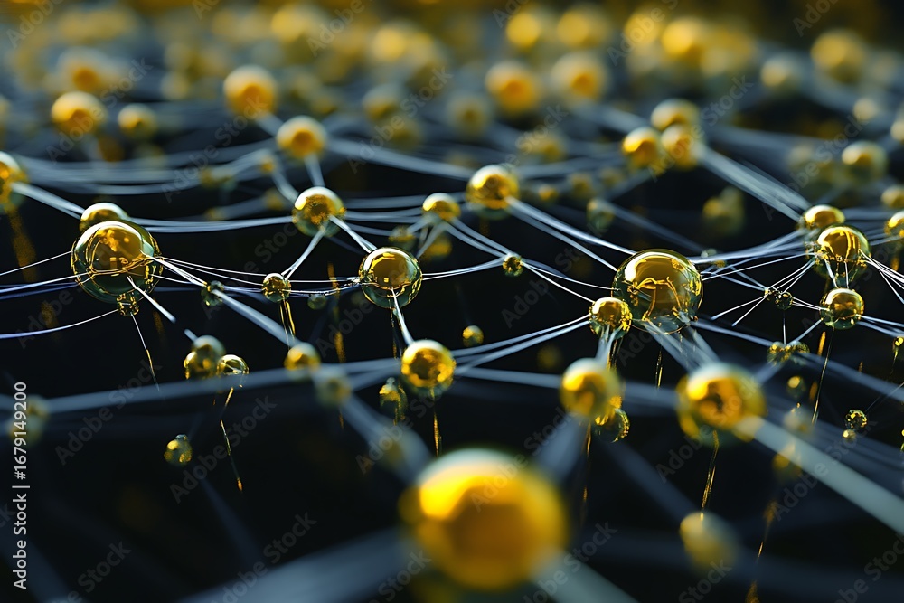 Poster microscopic neural networks being constructed from programmable organic molecules