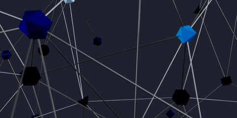 Modern abstract background of connected nodes. Ideal for technology, network, and communication...