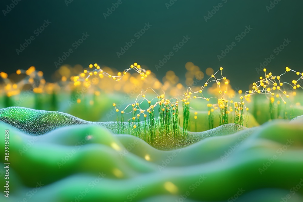 Poster quantum-linked protein chains forming intelligent biosensors across vast hydrogel fields