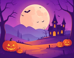 Fototapeta premium halloween background with pumpkin