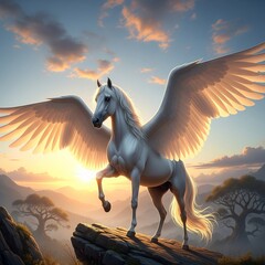 Pegasus at sunset
