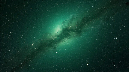 Emerald Green Nebula: Serene Space Background, Celestial Starscape, Dark Matter, Cosmic Dust, Night Sky, Galaxy Photography, Deep Space Exploration, Astronomical Image, High-Resolution Texture.
