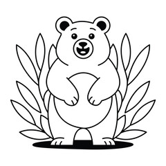 vector illustration of bear