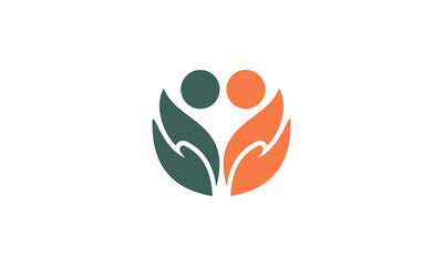 Abstract logo symbolizing community, teamwork, support, and collaboration. Ideal for social organizations, charities, or team-building initiatives.