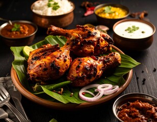 Spicy fried chicken tandoori