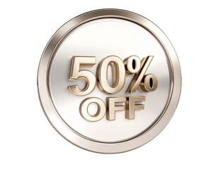 sale 50 percent off 3D icon transparent background (5)