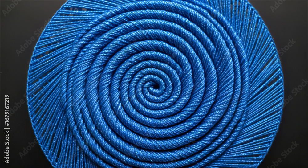 Poster a close up of a blue spiral design with intricate patterns and textures creating a mesmerizing visua